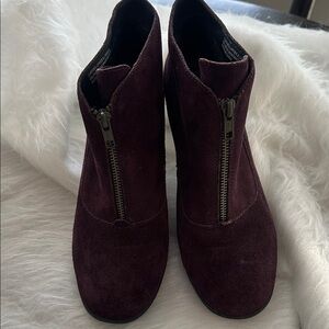 Women's Born Suede Ankle Boots - Purple